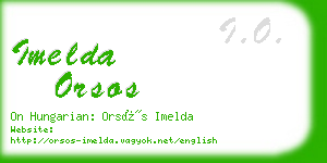 imelda orsos business card